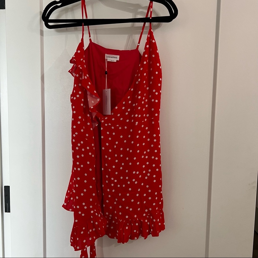Lovers & friends Octavia Mini Dress in Red & Ivory s - Picture 3 of 3